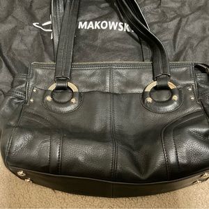 B Makowski genuine leather like new tote
